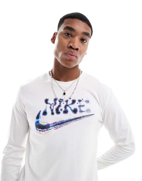 Camiseta blanca de manga larga con logo Futura de Nike - view 1