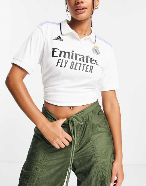 Rocío chasquido Príncipe Camiseta blanca de mujer de la primera equipación del Real Madrid 2022/23  de adidas Football | ASOS