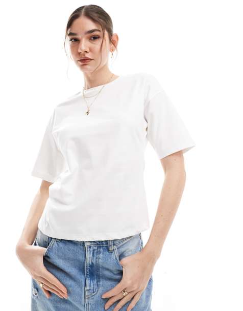 Camiseta blanca entallada con mangas anchas Aware de Vero Moda - view 1