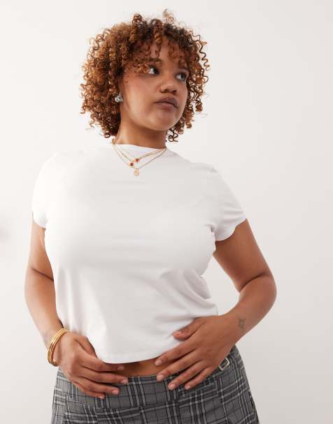 Camiseta blanca entallada de COLLUSION Plus - view 1