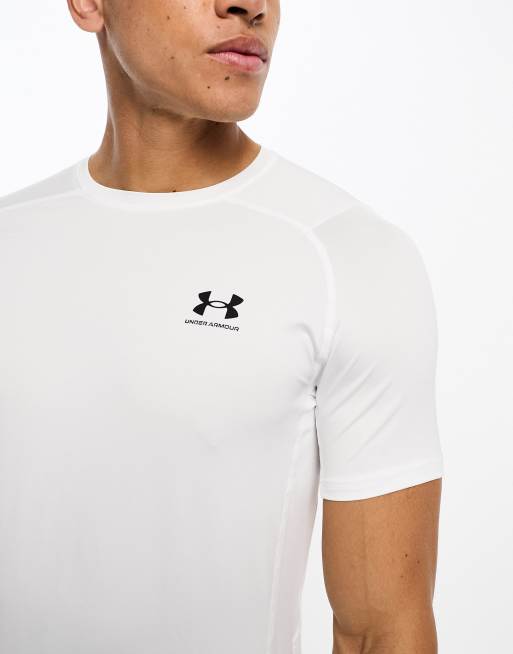 Camiseta blanca entallada Heat Gear Armour de Under Armour ASOS