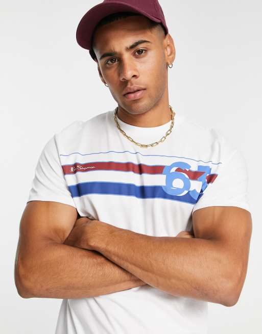 Camiseta blanca estampada de Ben Sherman