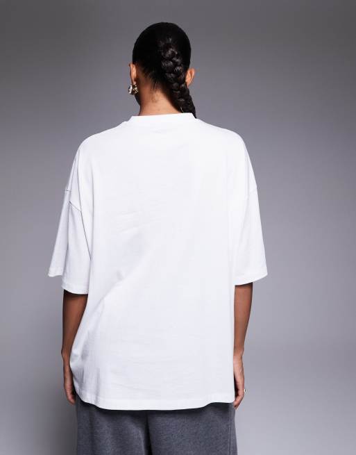 Camiseta blanca extragrande con bordado gráfico "WCA" Icon de Weekend Collective, 4 de 4