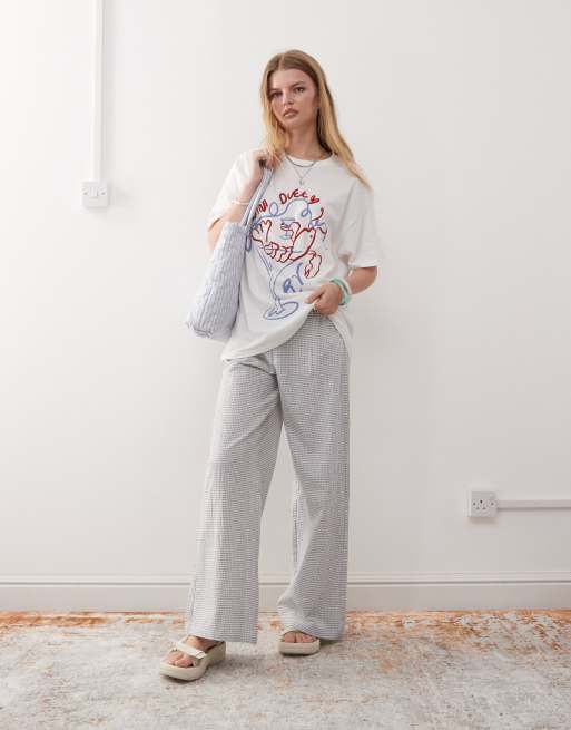 Camiseta blanca extragrande con estampado de cóctel con langosta de algodón de Reclaimed Vintage, 2 de 4