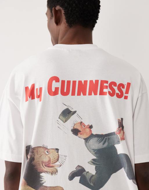Camiseta blanca extragrande con estampado de Guinness de ASOS DESIGN, 5 de 5