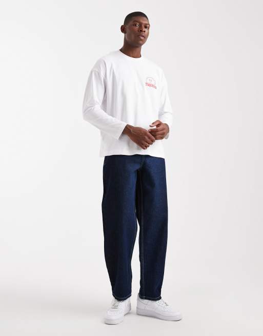 Camiseta blanca extragrande con estampado de taco en el pecho de ASOS DESIGN, 2 de 5