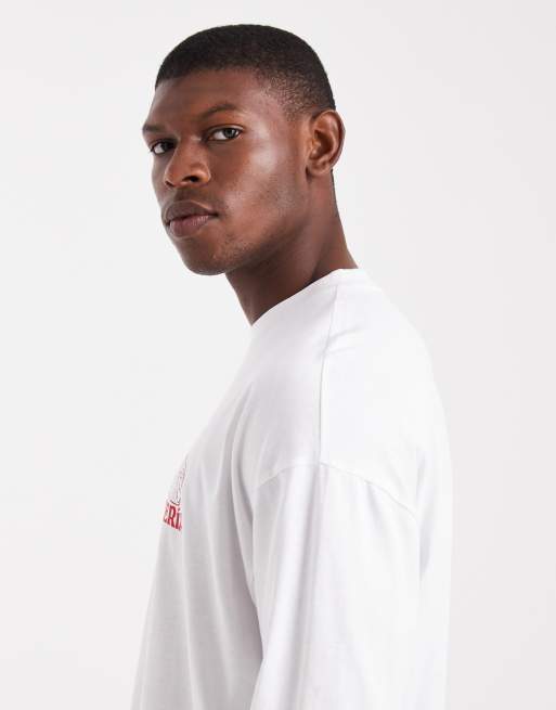 Camiseta blanca extragrande con estampado de taco en el pecho de ASOS DESIGN, 4 de 5