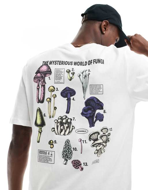 Camiseta blanca extragrande con estampado en la espalda de Jack & Jones 