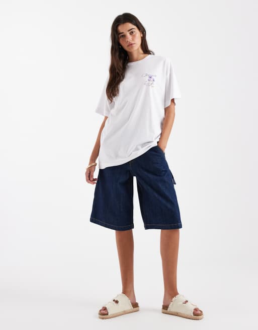 Camiseta blanca extragrande con estampado floral y texto "Botaniste" de New Look, 4 de 4