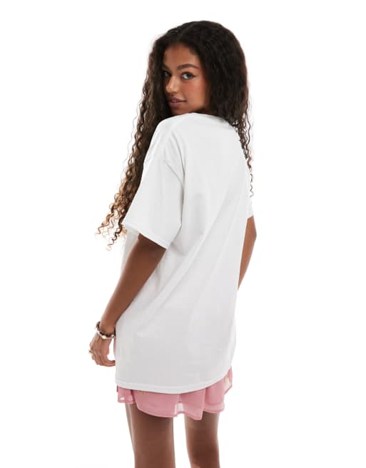 Camiseta blanca extragrande con estampado gráfico "Coffee and Yap" de Miss Selfridge, 3 de 4