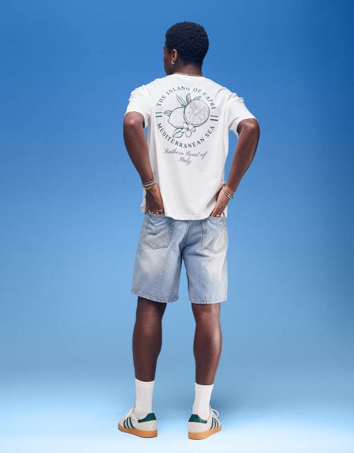 Camiseta blanca extragrande con estampado gráfico de frutas de ASOS DESIGN, 4 de 4