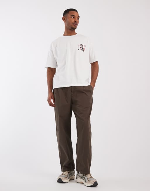 Camiseta blanca extragrande con estampado gráfico de texto urbano de ASOS DESIGN, 5 de 5