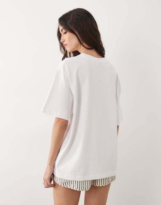 Camiseta blanca extragrande con estampado gráfico "New York Lover" de ASOS DESIGN, 3 de 4