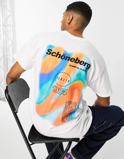 Camiseta blanca extragrande con estampado 
