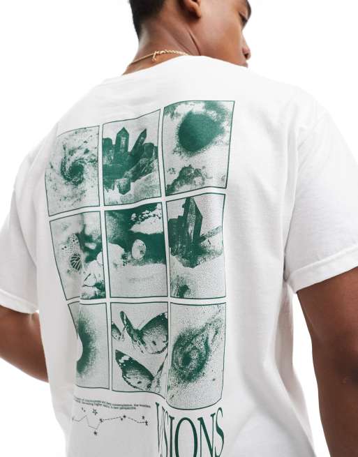 Camiseta blanca extragrande con estampado 
