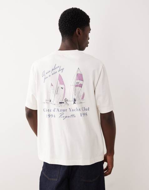 Camiseta blanca extragrande con gráfico de ubicación de Abercrombie & Fitch - view 1