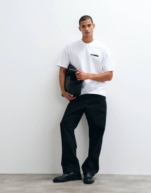 Camiseta blanca extragrande con logo bordado Redact de AllSaints, 4 de 5