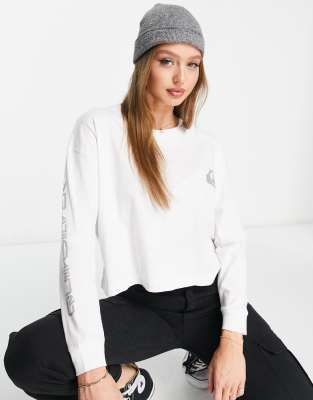 Camiseta blanca extragrande de manga larga de Quiksilver