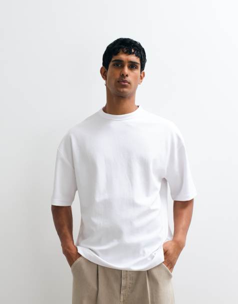 Camiseta blanca extragrande de tejido grueso breatheMAX™ de mezcla de algodón de ASOS DESIGN - view 1