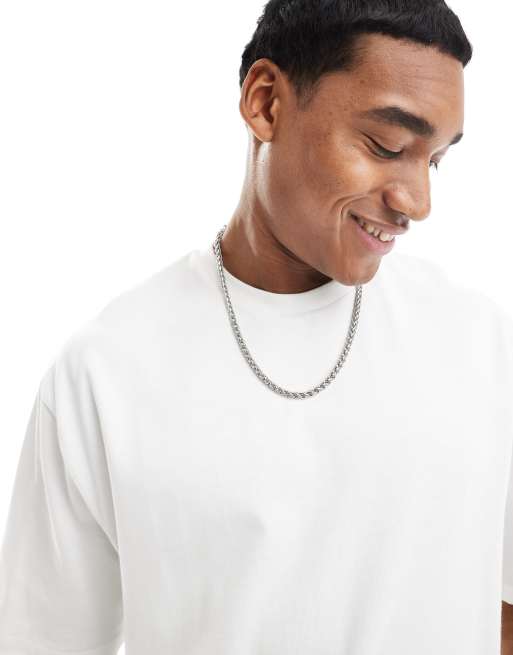 Camiseta blanca extragrande de tejido grueso de 240 g/m² de ASOS DESIGN, 2 de 4