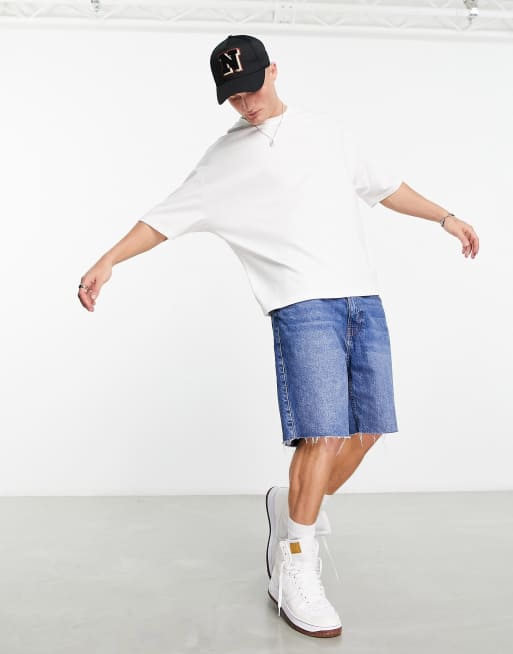 Camiseta blanca extragrande de tejido grueso de 240 g/m2 de ASOS DESIGN, 2 de 4