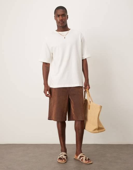 Camiseta blanca extragrande de tejido grueso de punto liso de bouclé suave de ARKET, 2 de 4