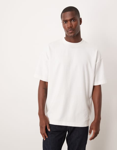 Camiseta blanca extragrande de tejido grueso suave de ASOS DESIGN - view 1