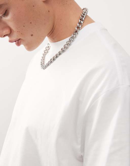 Camiseta blanca extragrande de Weekday, 2 de 4