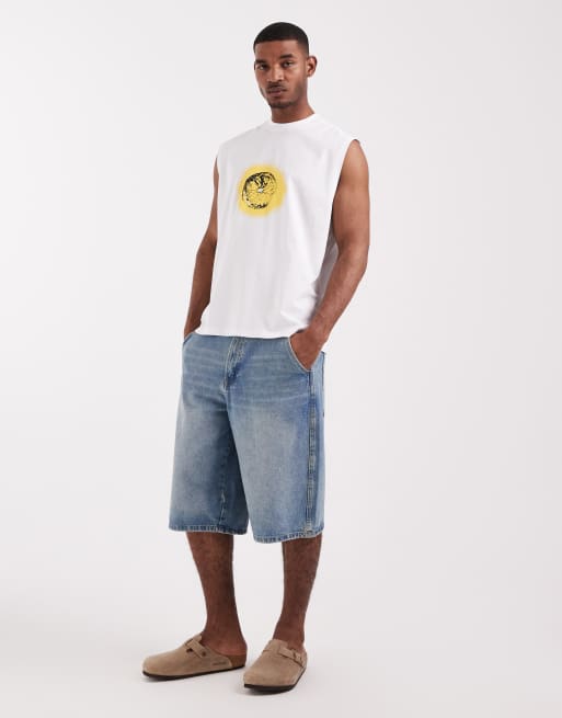 Camiseta blanca extragrande sin mangas con estampado "The Stone Roses" de ASOS DESIGN, 2 de 5
