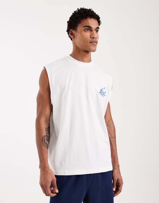 Camiseta blanca extragrande sin mangas con gráfico de limón de ASOS DESIGN, 3 de 5