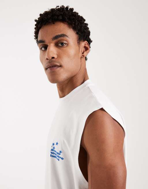Camiseta blanca extragrande sin mangas con gráfico de limón de ASOS DESIGN, 4 de 5