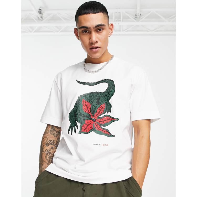 Camiseta blanca holgada con estampado delantero gráfico de