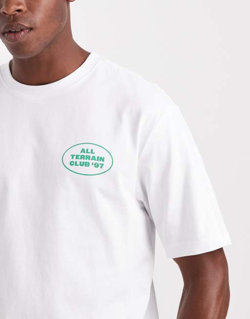 Camiseta blanca holgada con estampado en la espalda "Moving" de ONLY & SONS, 5 de 5