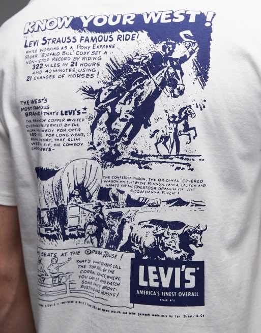 Camiseta blanca holgada con estampado gráfico de estilo wéstern en la espalda de Levi's, 5 de 5