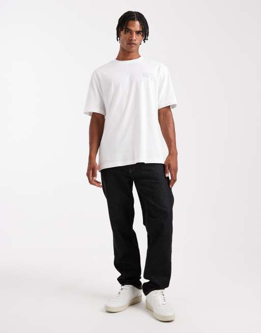 Camiseta blanca holgada con estampado trasero "Mount Yakushi" de ONLY & SONS, 2 de 5