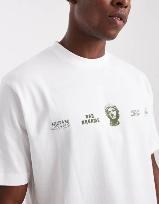 Camiseta blanca holgada con gráfico de texto de ASOS DESIGN, 5 de 5