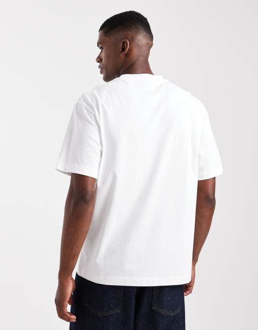 Camiseta blanca holgada con gráfico de texto de ASOS DESIGN , 3 de 5