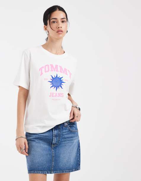 Camiseta blanca holgada con logo original de Tommy Jeans - view 1