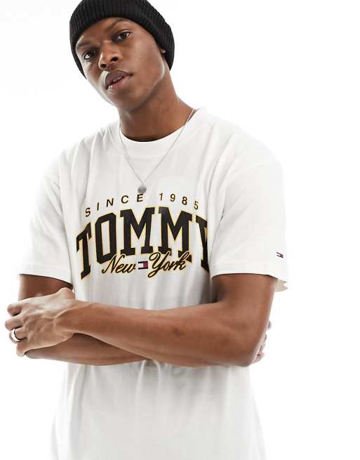 Camiseta blanca holgada con logo universitario Skate Luxe de Tommy Jeans