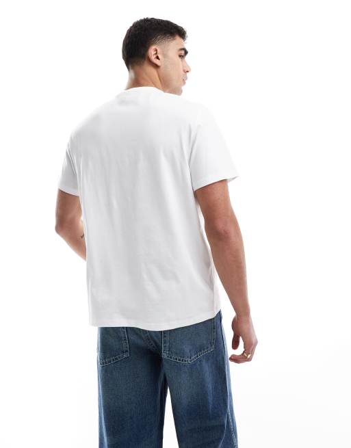 Camiseta blanca holgada con parche del logo de Calvin Klein Jeans, 2 de 4