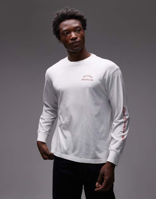 Camiseta blanca holgada de manga larga con estampado auténtico en la espalda de Levi's, 3 de 5