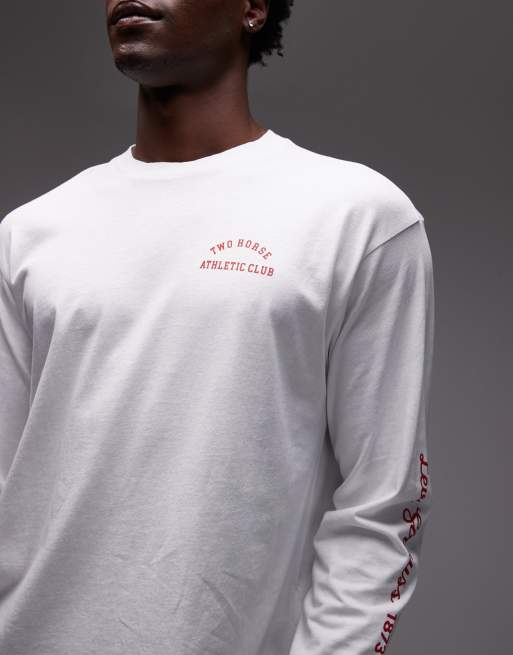 Camiseta blanca holgada de manga larga con estampado auténtico en la espalda de Levi's, 5 de 5