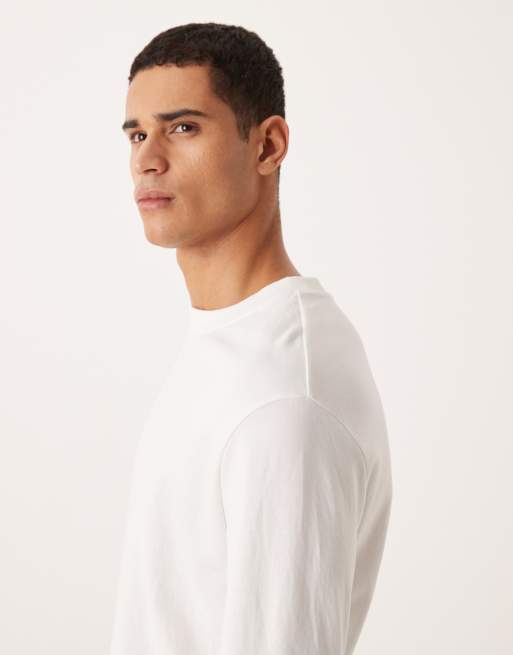 Camiseta blanca holgada de manga larga de tejido grueso suave de ASOS DESIGN, 4 de 5