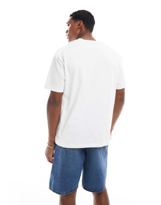 Camiseta blanca holgada de tejido grueso de ASOS DESIGN  , 3 de 4