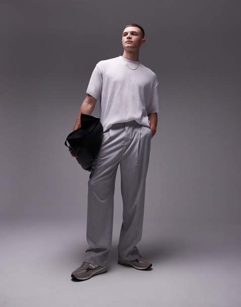 Camiseta blanca plisada extragrande de Topman - view 1