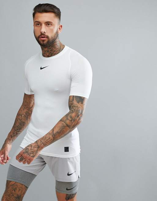 Nike Pro - Gris - Camiseta Compresión Hombre