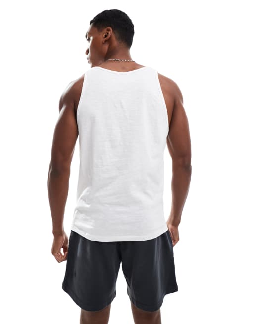 Camiseta blanca sin mangas con bolsillo de Jack & Jones, 4 de 4