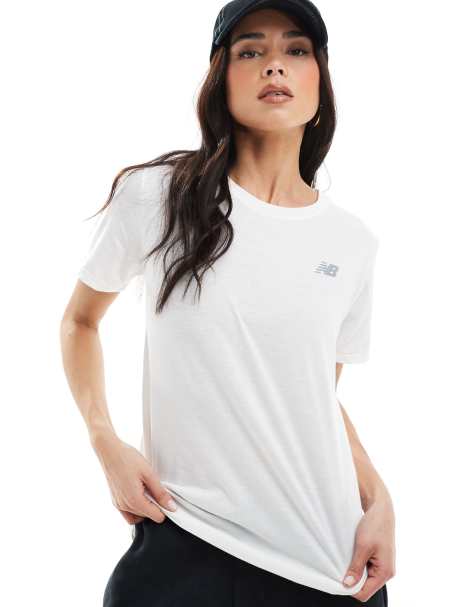 Camiseta blanca Sport Essentials Heathertech de New Balance - view 1