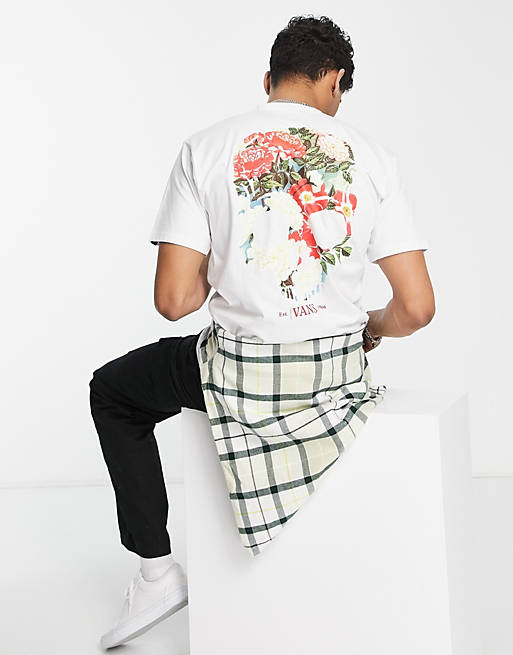 Hombre Tops | Camiseta blanca Strange Blossoms de Vans - CM59452