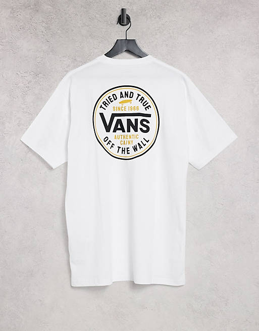Hombre Tops | Camiseta blanca Tried and True de Vans - WU04976